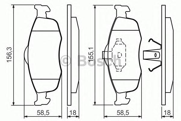 

Комплект тормозных колодок BOSCH 0986460969