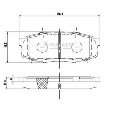 Комплект тормозных колодок Nipparts N3612043