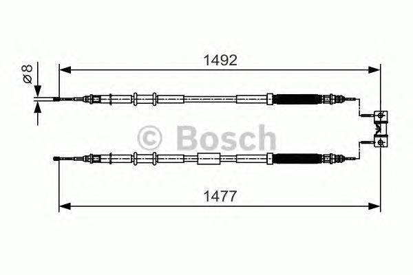 фото Трос cтояночного тормоза bosch 1987482038