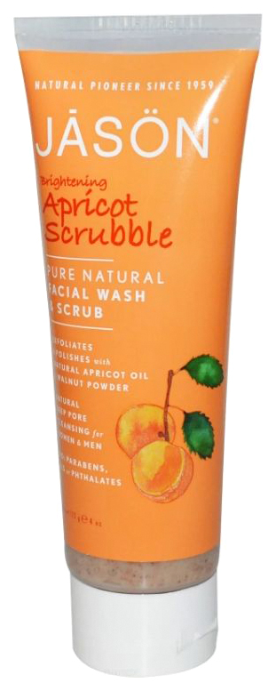 фото Скраб для лица jason brightening apricot scrubble wash & scrub 113 мл