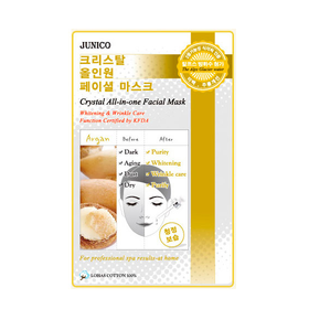 фото Маска тканевая c аргановым маслом junico crystal all-in-one facial mask argan mijin