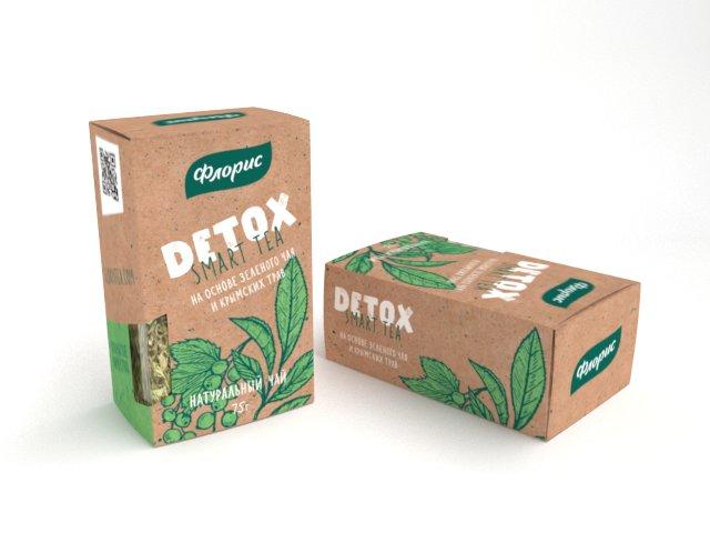 Чай Floris detox smart tea на основе зеленого чая и крымских трав 75 г