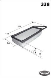 

Фильтр воздушный MECAFILTER ELP9027