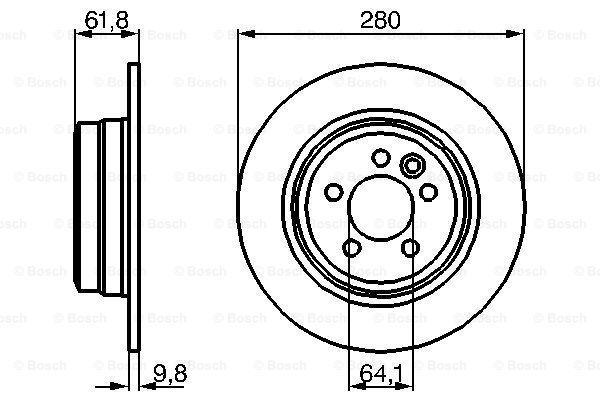 Тормозной диск BOSCH 0986478837