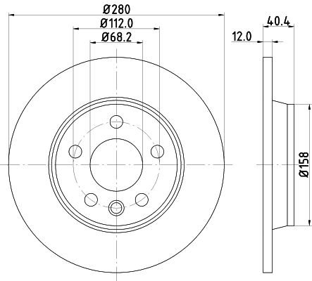 фото Тормозной диск hella pagid 8dd 355 105-611