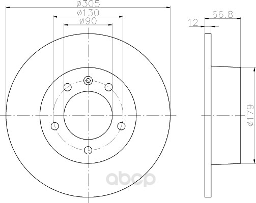 

Тормозной диск HELLA PAGID 8DD355108291
