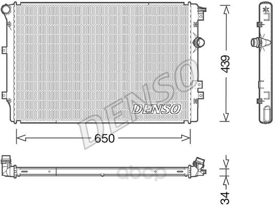 фото Радиатор охлаждения двигателя denso drm32046