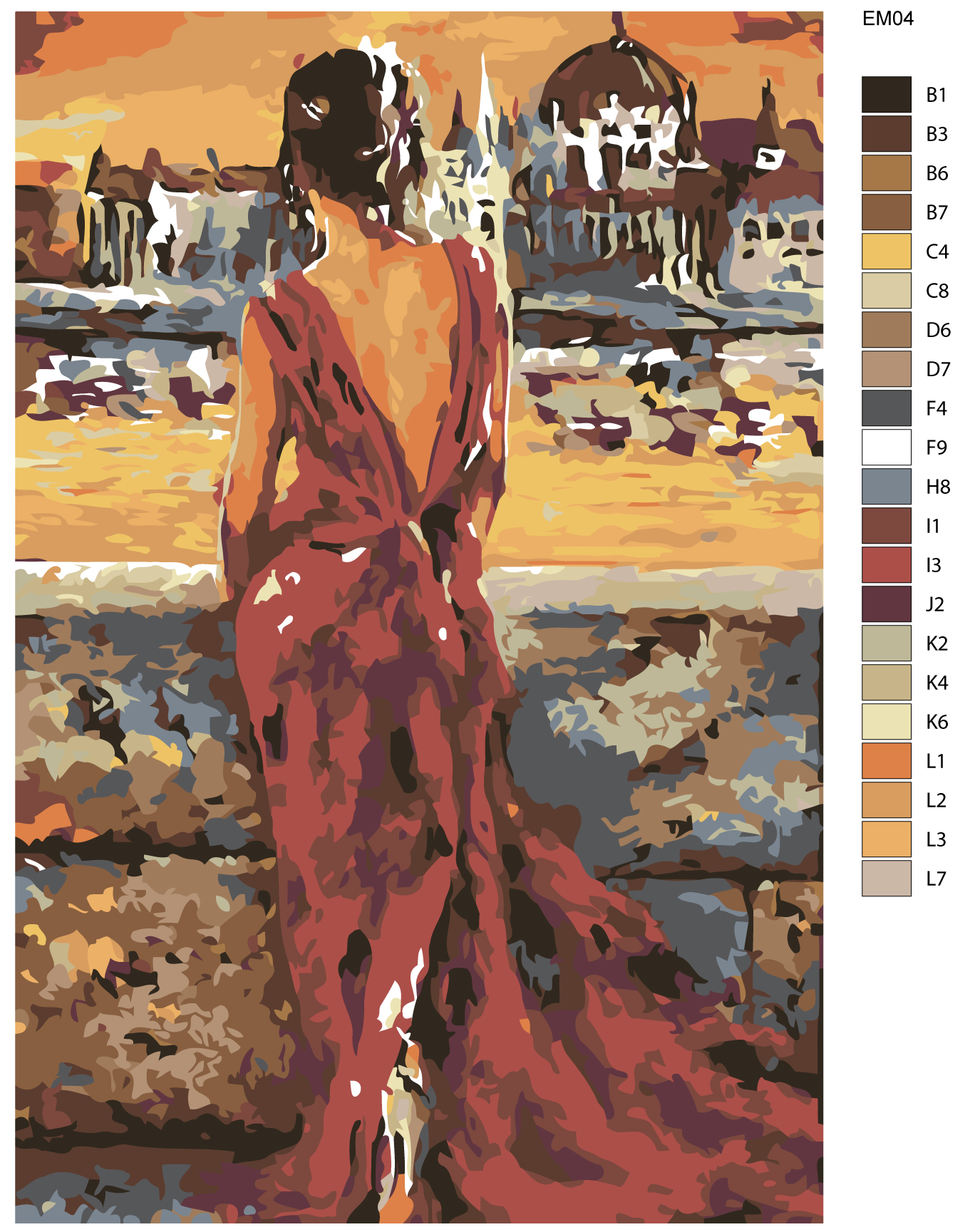 

Картина по номерам, 40 x 60, EM04, EM04