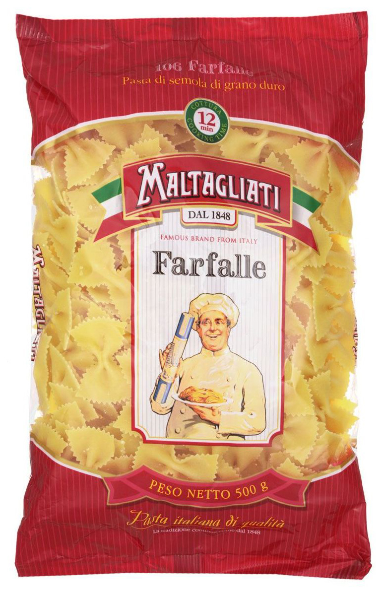 фото Макаронные изделия maltagliati farfalle 500 г