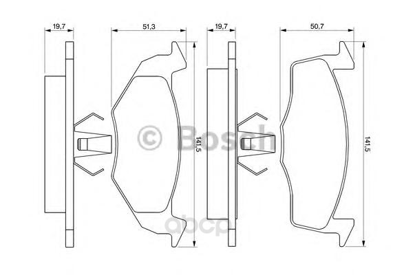 

Тормозные колодки Bosch передние 986424347