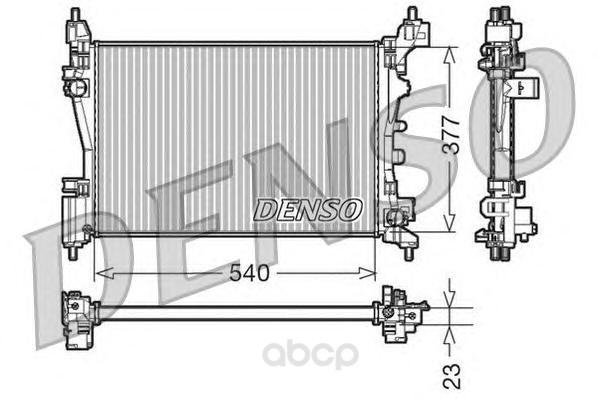 

Радиатор системы охлаждения fiat grande punto 1.2-1.4i 05 Denso DRM09109