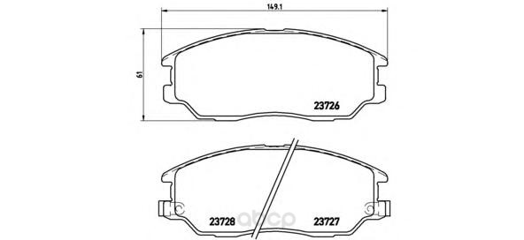 

Тормозные колодки brembo передние P30028