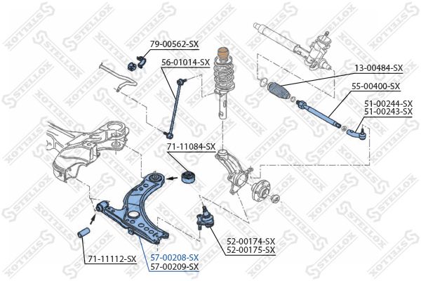 

Рычаг подвески Stellox 57-00208-SX