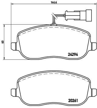 

Комплект тормозных дисковых колодок brembo P 23 100