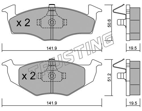 

Тормозные колодки TRUSTING дисковые 2151