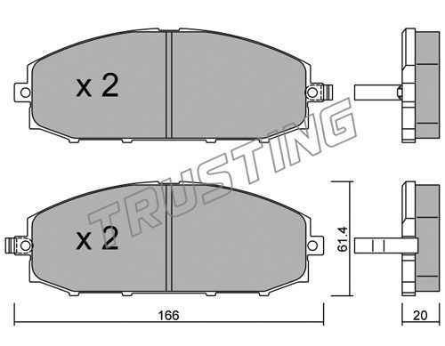 Тормозные колодки TRUSTING дисковые 4220