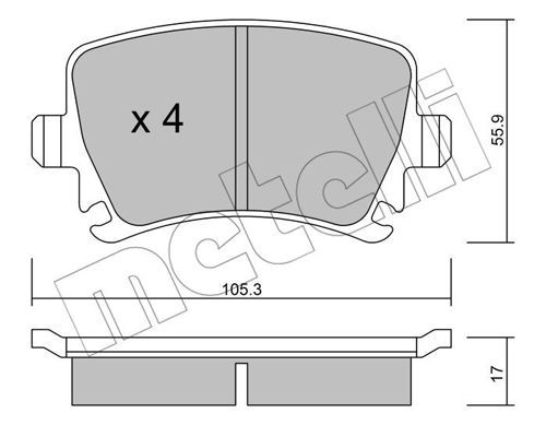 

Тормозные колодки METELLI дисковые 2205530