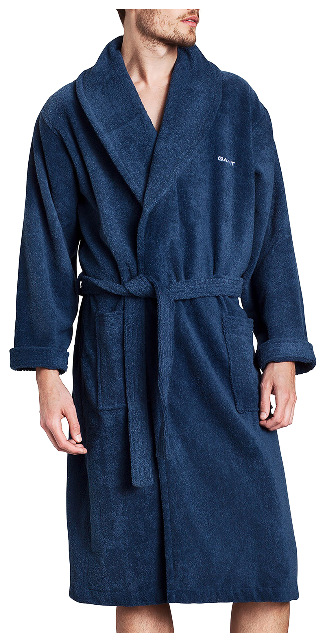 фото Халат gant home terry bathrobe 856003203 синий s