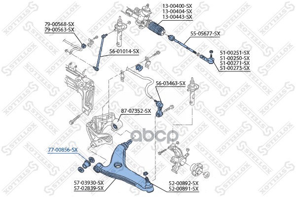 фото Сайлентблок stellox 7700856sx