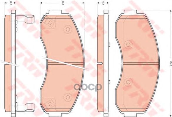 

Комплект тормозных колодок TRW/Lucas GDB3434