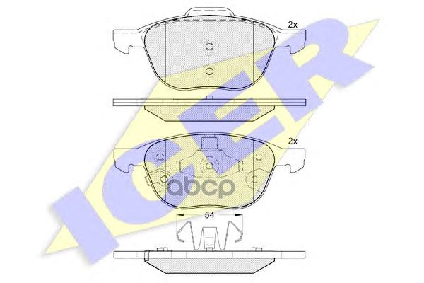 фото Комплект тормозных колодок icer 181617203