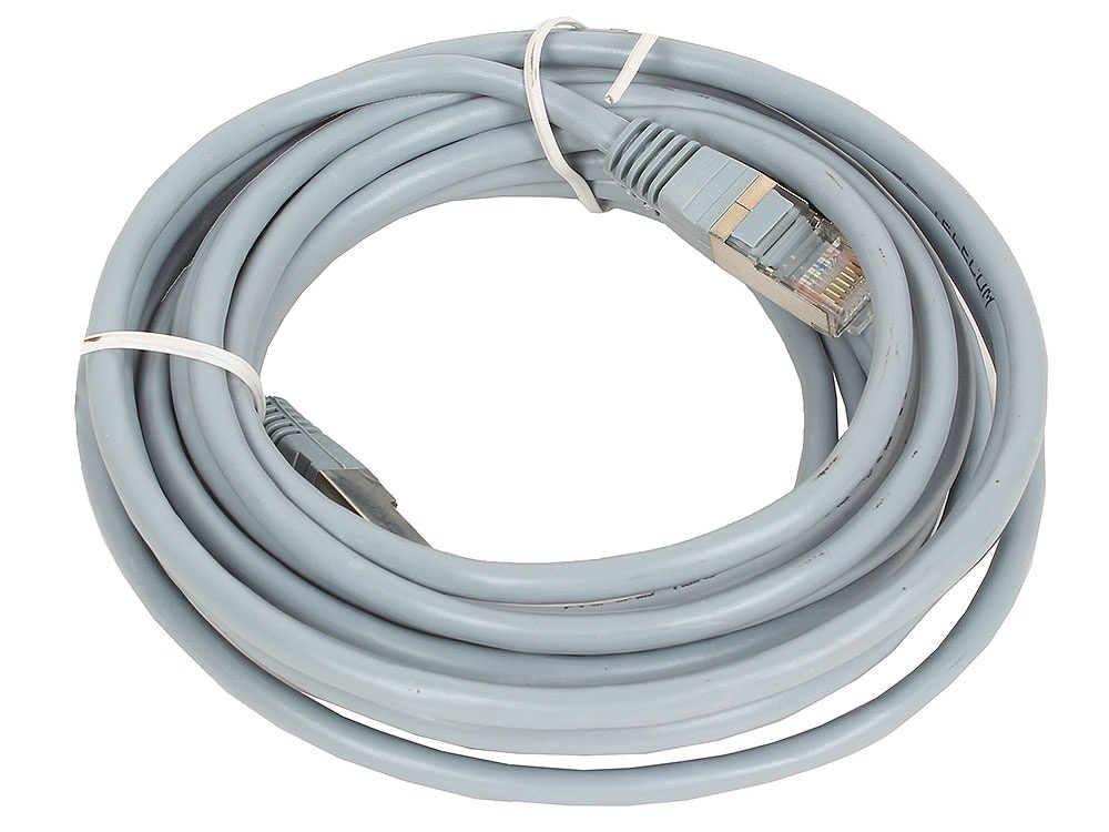 

Кабель Telecom RJ45-RJ45, M-M 5м Grey (NA102-FTP-C5E-5M), Серый, NA102-FTP-C5E-5M