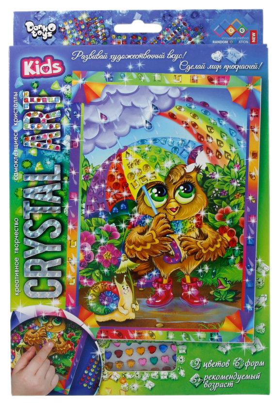 Поделка Danko Toys Crystal Art Сова и радуга Cart-01-10