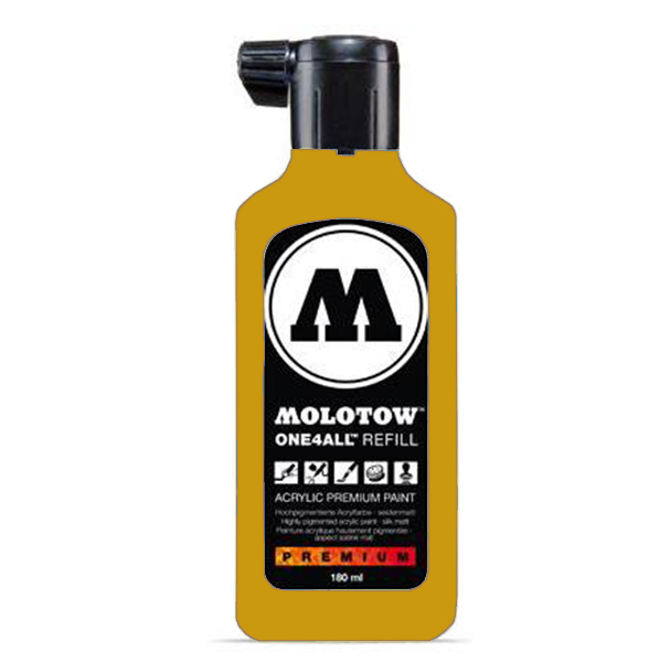 

Акриловая заправка для маркеров Molotow One4All 180мл, One4all 180мл Желтая сахара