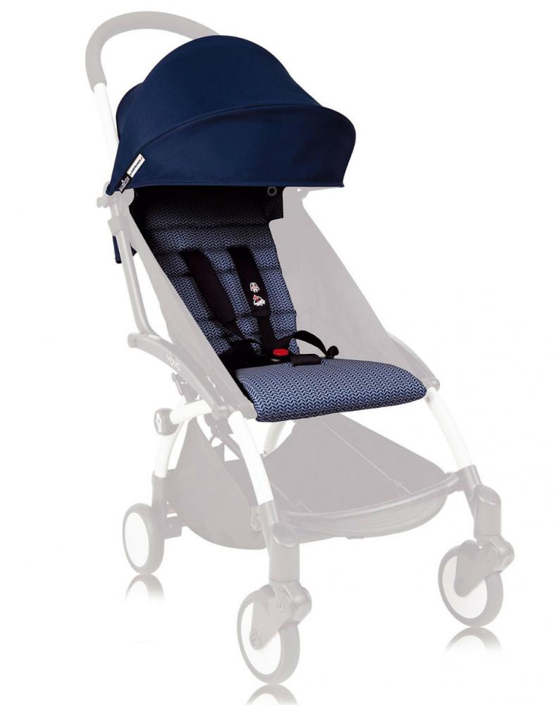 Комплект в коляску Babyzen капюшон и сиденье 6+ air france blue для yoyo+