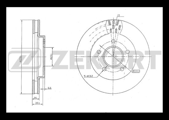 фото Тормозной диск zekkert bs-5136