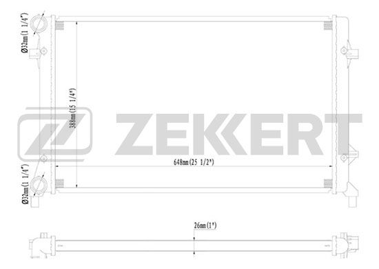 

Радиатор охлаждения двигателя ZEKKERT MK-1093