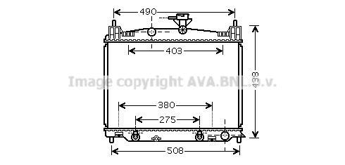 

Радиатор охлаждения двигателя AVA QUALITY COOLING MZ2215
