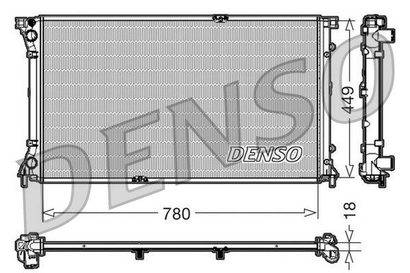 

Радиатор охлаждения двигателя DENSO DRM23097