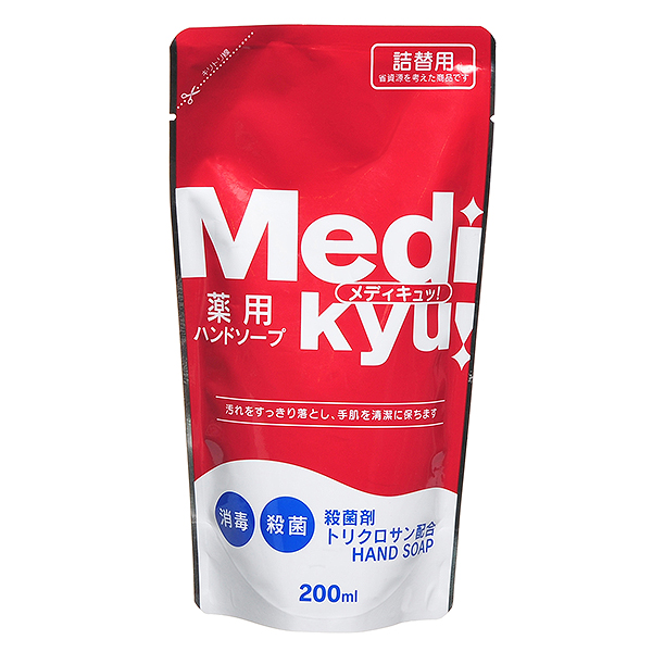 Мыло жидкое для рук с триклозаном Eoria MediKyu, сменная упаковка, 200 мл