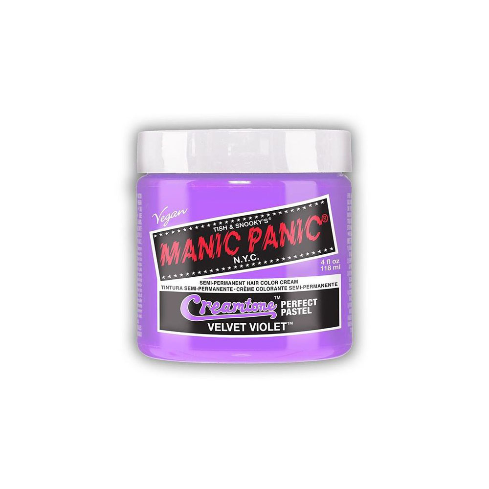 Краска для волос MANIC PANIC Creamtone Velvet Violet восковые полоски для депиляции velvet коротких и жестких волос 12 штук 50 г