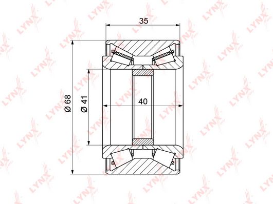 

Комплект подшипника ступицы колеса LYNXauto WB-1402