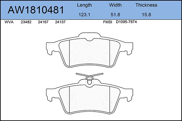 

Тормозные колодки AywiParts дисковые AW1810481