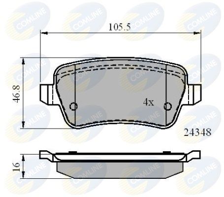 

Комплект тормозных колодок, дисковый тормоз COMLINE CBP01630