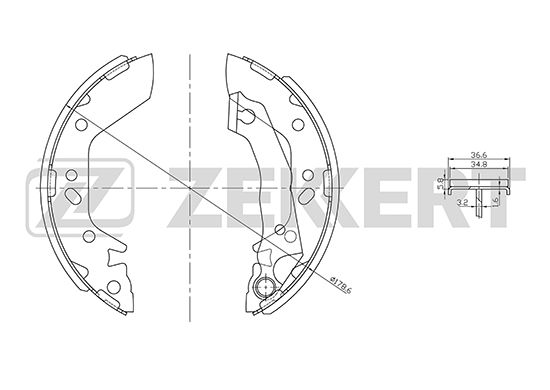 

Комплект тормозных колодок ZEKKERT BK-4219