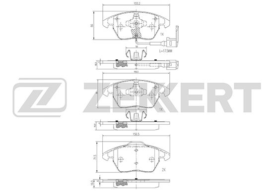 

Тормозные колодки ZEKKERT дисковые BS-1141