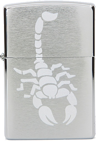 

Бензиновая зажигалка Zippo №200 Scorpion Brushed Chrome, №200 Scorpion