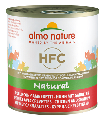 Консервы для кошек Almo Nature HFC Natural, курица и креветки, 12шт по 280г