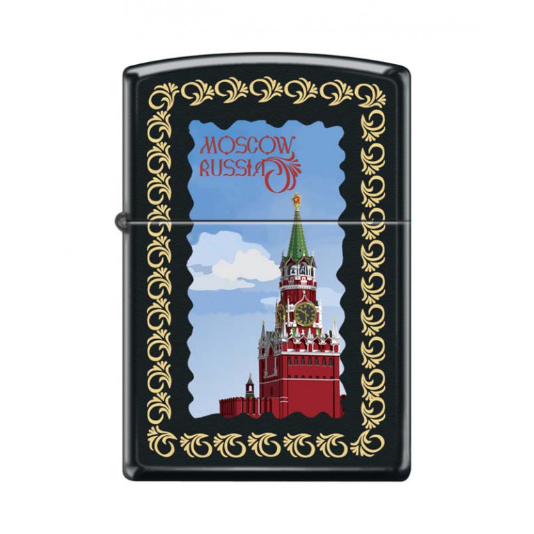 

Бензиновая зажигалка Zippo 218 Moscow Kremlin Framed Black Matte, Черный;разноцветный, 218 Moscow Kremlin Framed