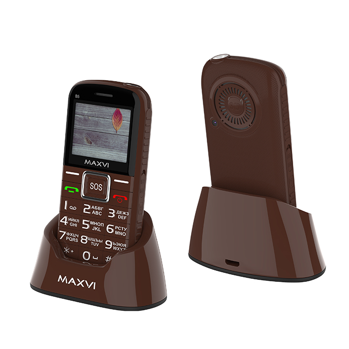 фото Мобильный телефон maxvi b5 brown