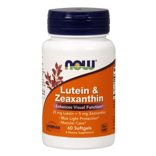 NOW Lutein Zeaxanthin 60 капсул - комплекс антиоксидантов лютеин и зеаксантин для глаз