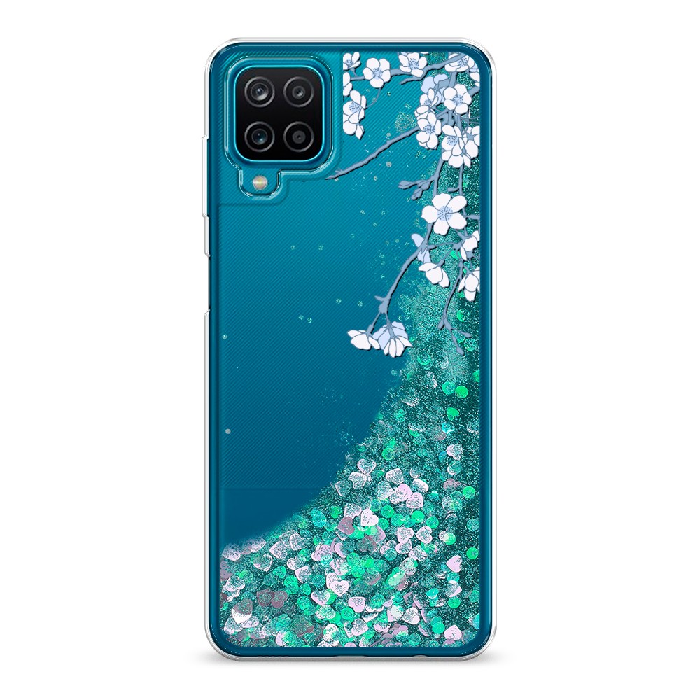 

Жидкий чехол с блестками "Цветочная фантазия 3" на Samsung Galaxy A12, 2101695-1