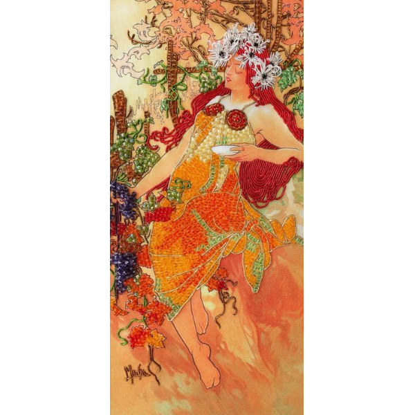 

Набор вышивки хрустальными камнями Осень