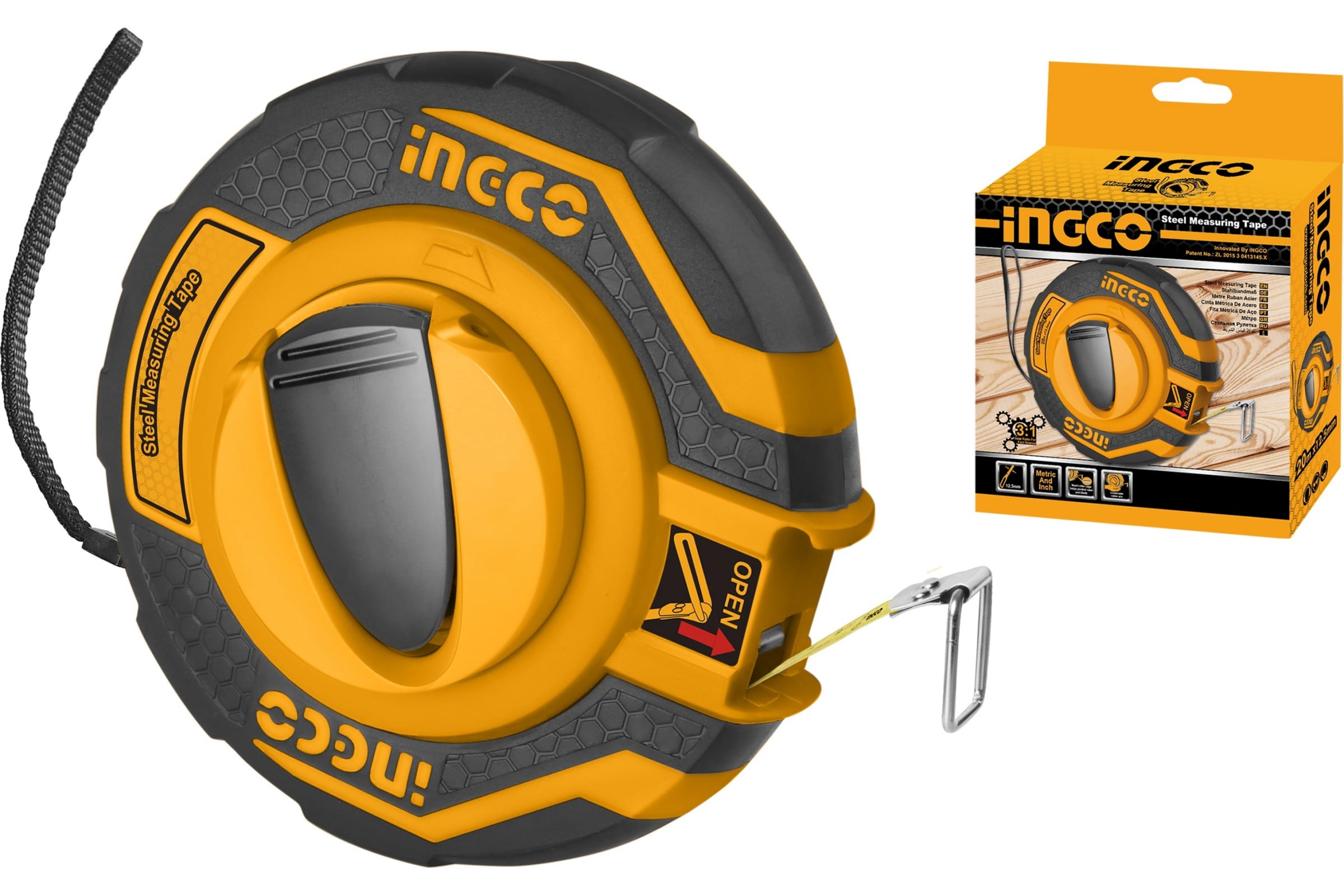 

INGCO Мерная лента стальная 30м*12.5 мм HSMT8430