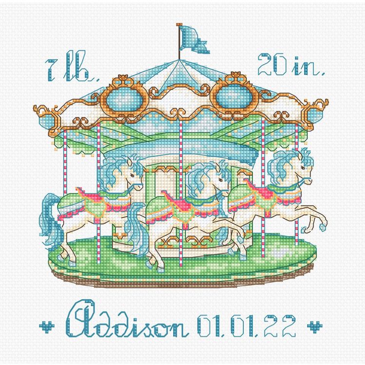 

Набор для вышивания LetiStitch Baby Carousel