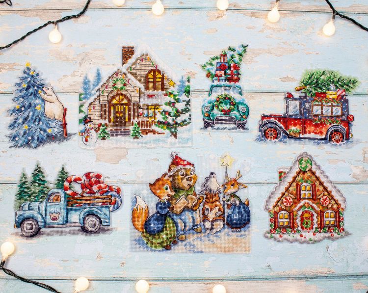 

Набор для вышивания LetiStitch Christmas Ornaments kit nr. 3